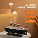 Steamship Essential Oil Air Humidifier Home 250Ml Remote Control Ultrasonic Jellyfish LED Night Light Cool Mist Aroma Diffuser