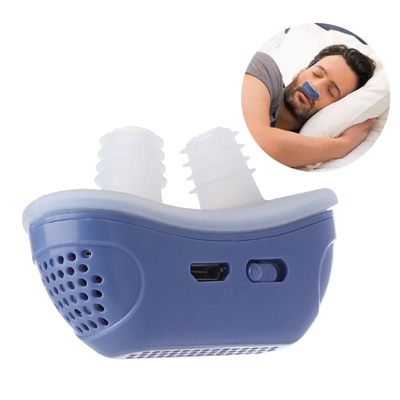 Electric Anti Snore Device Anti-Snoring Stopper Anti Snore Nose Clip Sleep Aid Care Better Breath Aid Sleepping Ventilator