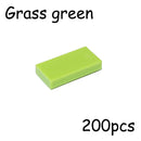 200PCS MOC Assemble Particles 3069 30070 1x2 Bricks Flat Tile Smooth 1*2 Building Blocks DIY Educational Creative Toy for Kids