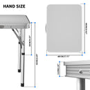 Mini Folding Camping Table, Aluminum Frame with Carry Handle, Adjustable Height, Portable Lightweight and Easy to Carry,