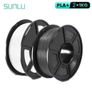 SUNLU 2KG 3D PLA/PETG/PLA PLUS/Clear Filament 1.75mm 2Roll 1KG 3D Printer Neatly Wound 3D Filament for 3D Printer& 3D Pen