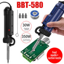 Electric Desoldering Machine Automatic Portable Electric Solder Tin Sucker Vacuum Soldering Remove Pump With Desoldering Nozzles