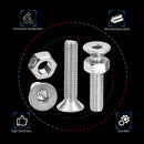 NINDEJIN Hex Hexagon Socket countersunk head screw kit m2 m2.5 m3 m4 m5 m6 stainless steel flat head bolt and nut screw set