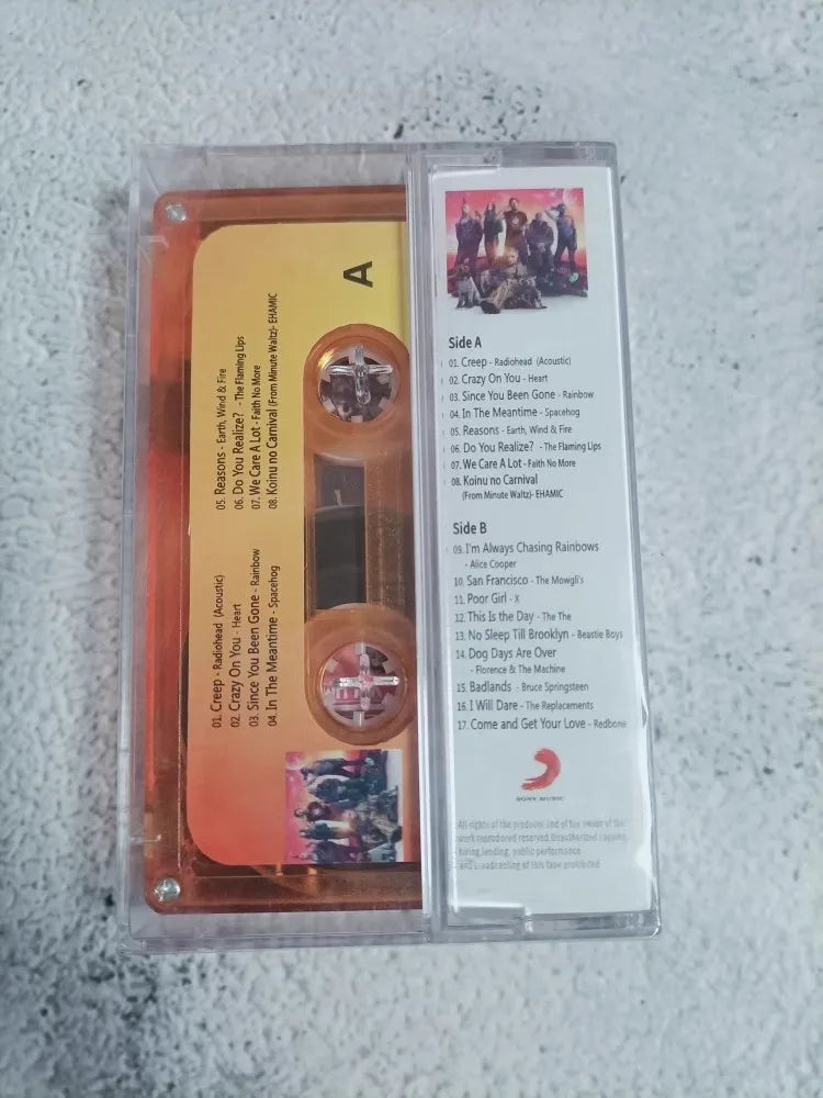 Anime Guardians of the Galaxy Star-Lord Groot Raccoon Music Tapes Cosplay Tape Soundtracks Box Car Walkman Cassettes Prop Gifts