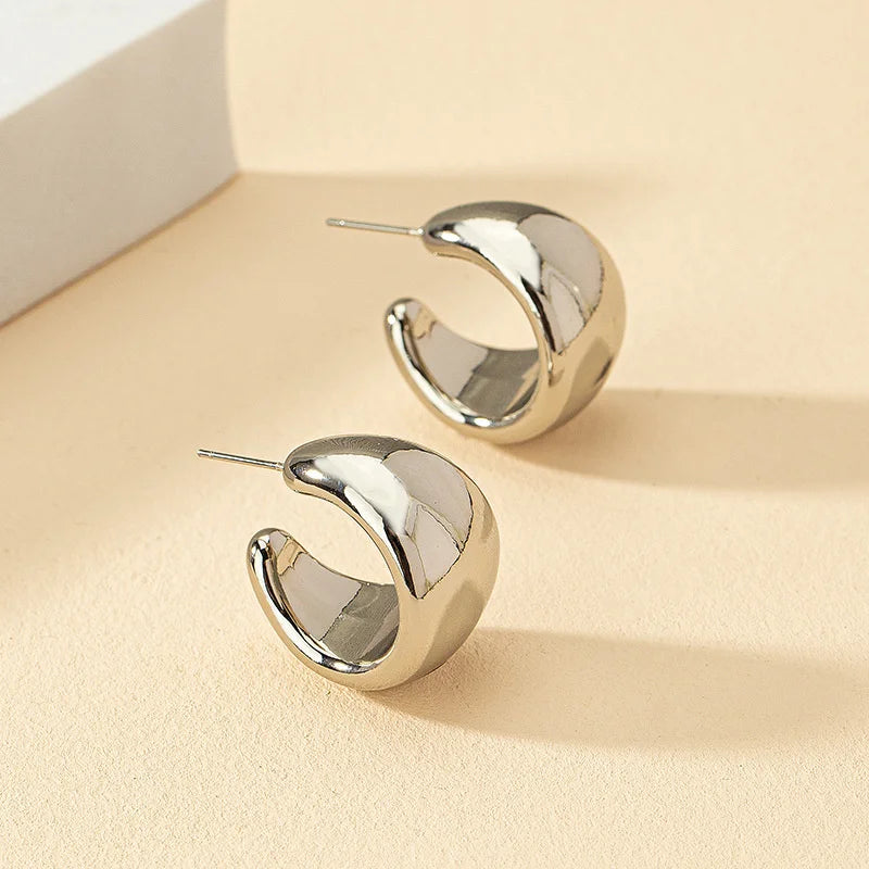 Irregular Liquid Metal Earrings Personality Fashion Retro Geometric Hollow Out Drop Earrings Woman Party Travel Christmas Gift