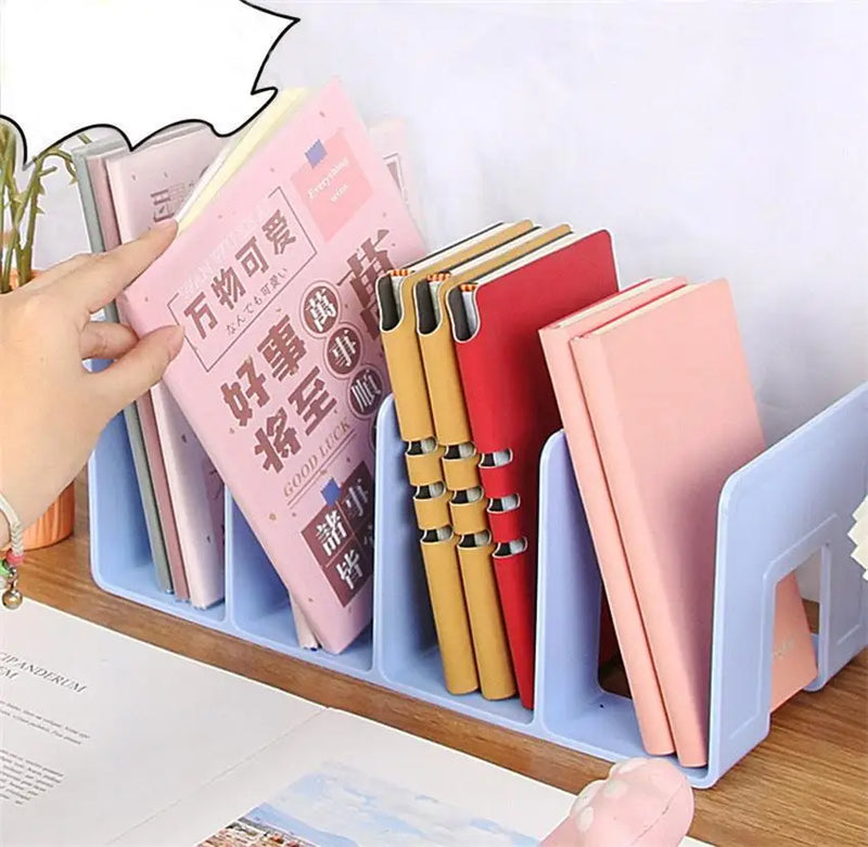 A bookshelf desktop book storage artifact divider desk storage shelf transparent acrylic bookend bookshelf