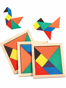 12Set Wooden Children's Tangram Puzzle Educational Toy Birthday Party Gift Giveaway Back to School Gift Kindergarten Party Prize