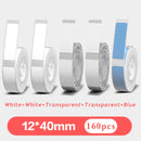 5pcs 12mmx40mm Gap Label Paper fit for P12 P15 Phomemo D30 Q30 Printer Waterproof Self Adhesive Thermal Printer Sticker
