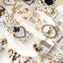 Journamm 5cm*2m Flowers Lace PET Tapes DIY Scrapbooking Collage Stattionery Junk Journal School Supplies Decor Aesthetics Tapes