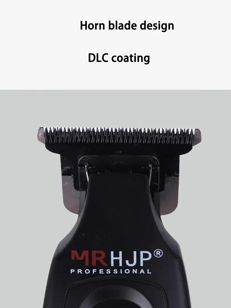 D10 New HJP Professional Men's Barber Shop Hair Salon Hair Clipper Engraving Push Angle DLC Coating 0 Blade High Speed Low Noise