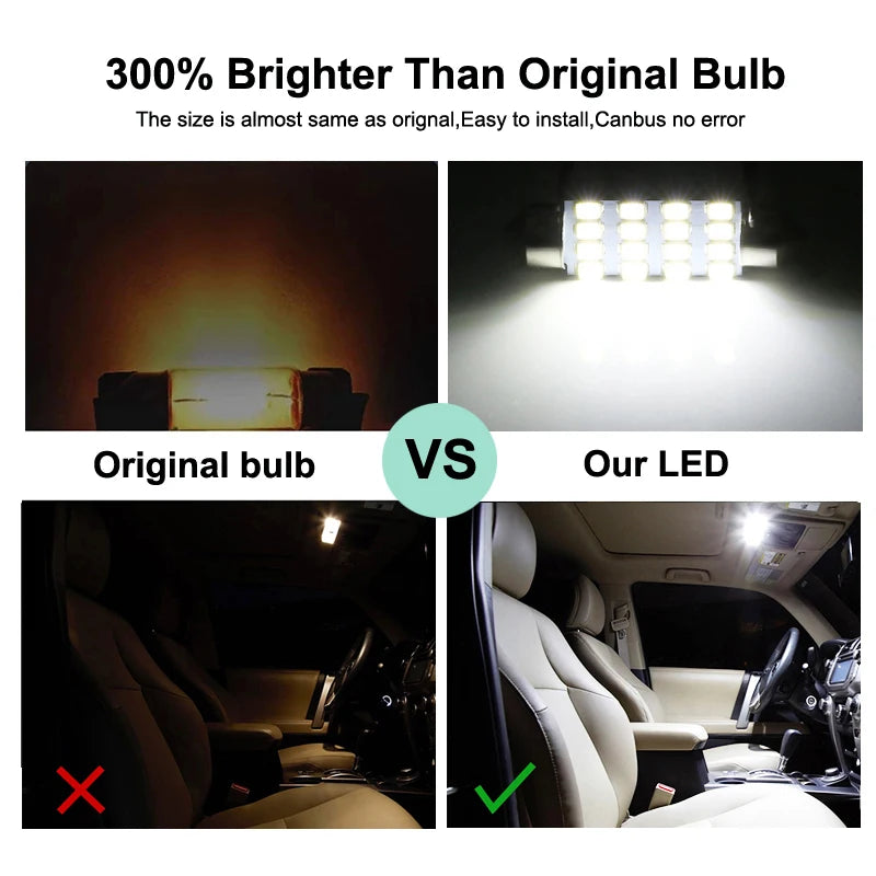 LED Interior Light Bulb Kit For Acura TSX 2004-2009 2010 2011 2012 2013 2014 Car Reading Dome Trunk Vehicle Indoor Lamp Canbus