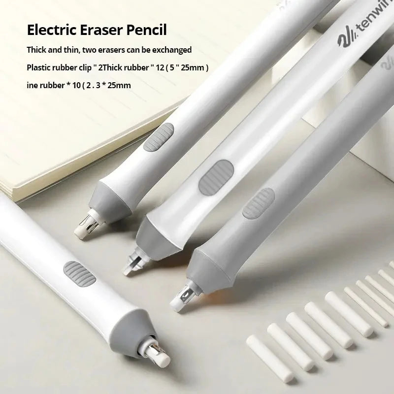 Tenwin Electric Eraser Sketch Eraser School Stationery Supplies Fine Art Painting Automatic Stationery Gifts