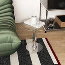 Living Room Bedroom Furniture | Clear Round Acrylic Small Table | 17.7" Diameter 18.7" Height Sofa Side End Nightstand