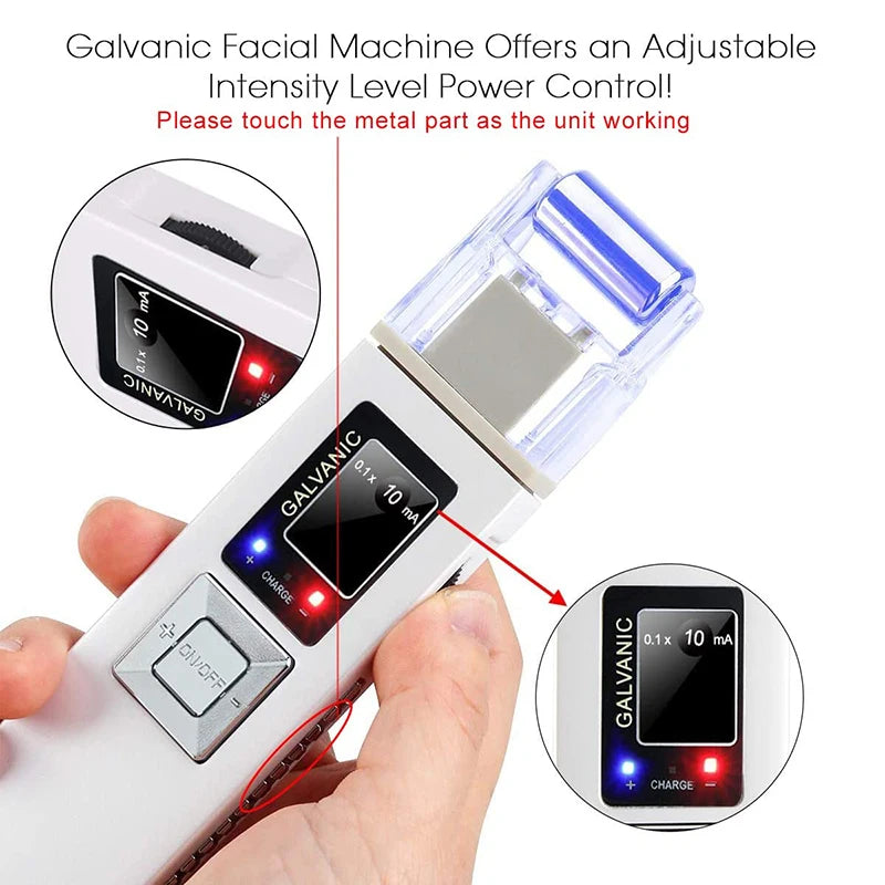 Wireless Galvanic Microcurrent Skin Firming Machine Facial Lifting Device Face Massage Roller Skin Tightening Skin Care Tools