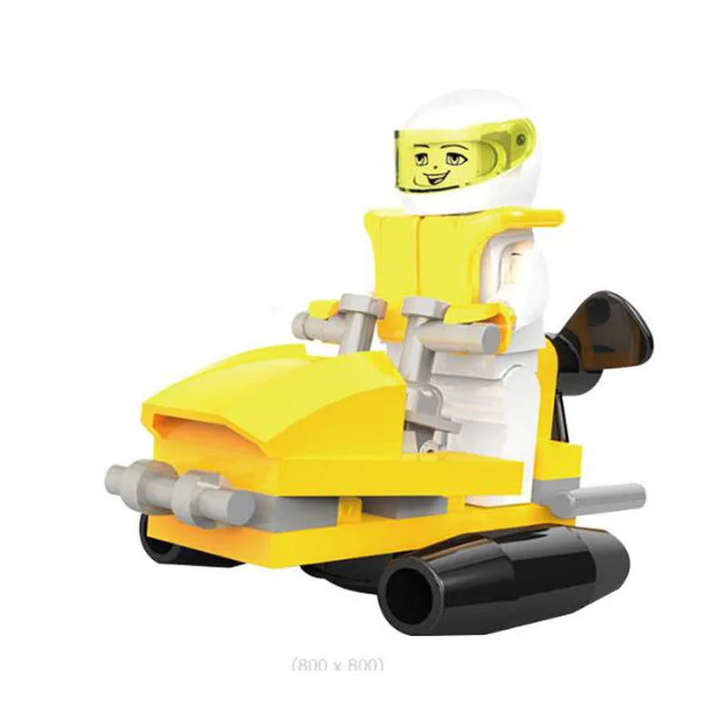 SLUBAN Girl Princess Royal Carriage Wagon Horse Racing Party Model Building Blocks Enlighten Action Figure Toys For Children