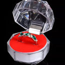 Crystal Transparent Rings Earrings Display Boxes Wedding Ring Packing Jewelry Boxes Valentine's Day Jewelry Organizer Gift Box