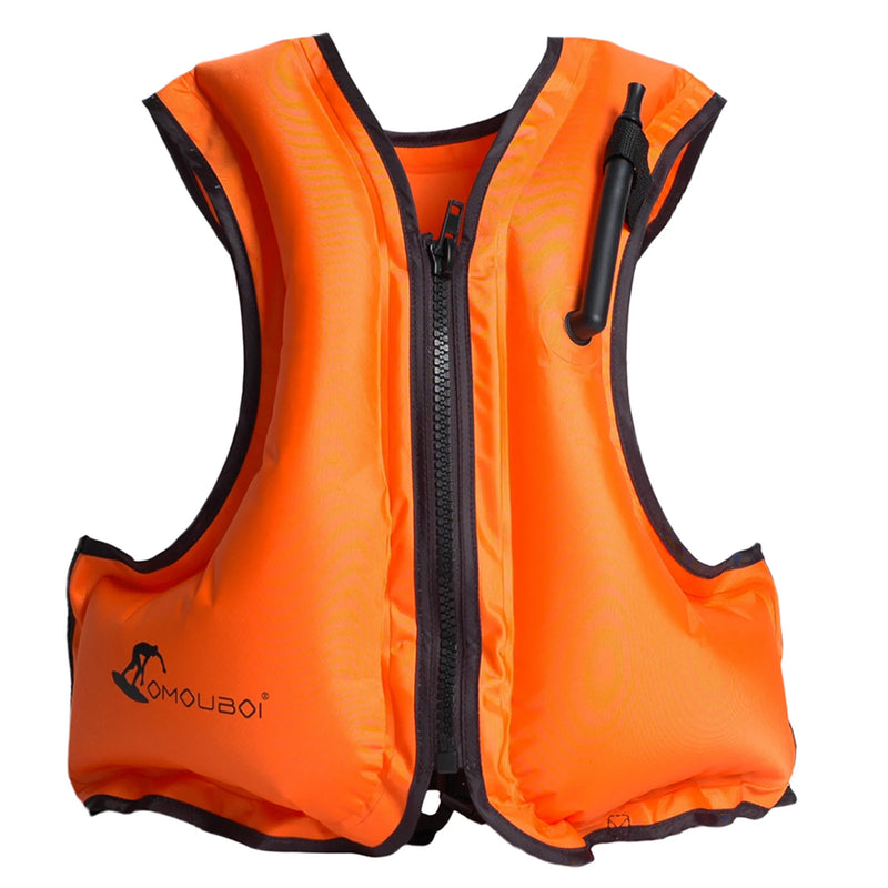 Adult Inflatable Swim Vest Life Jacket for Snorkeling Floating Device Swimming Drifting Surfing Water Sports Life Saving