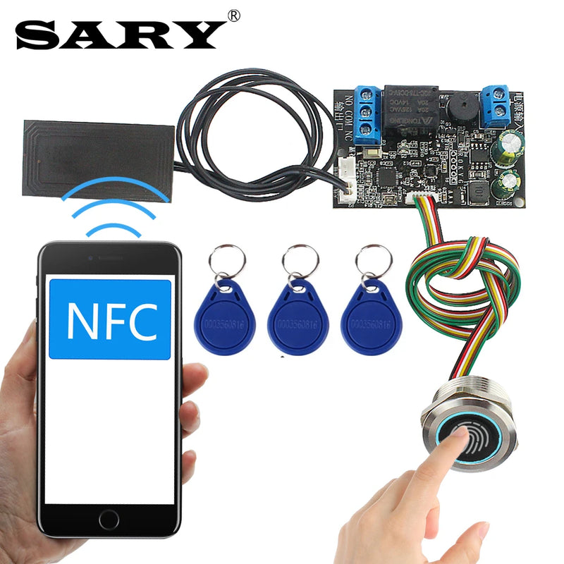 Fingerprint identification control board mobile phone NFC induction relay motherboard IC card 13.56mhz access controller