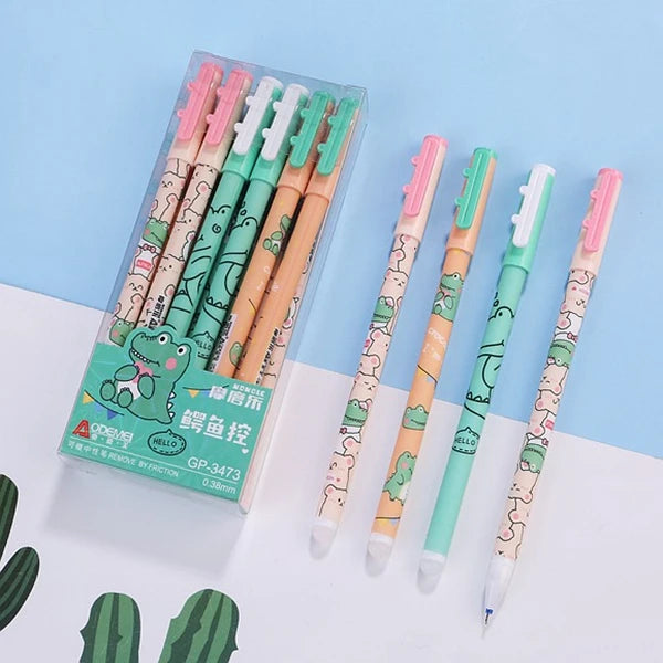 3Pcs/lot Kawaii  Erasable Blue Black Ink Gel Pen 0.38mm/0.5mm Washable Magic Erasable Pens for School Office Supplies Stationery