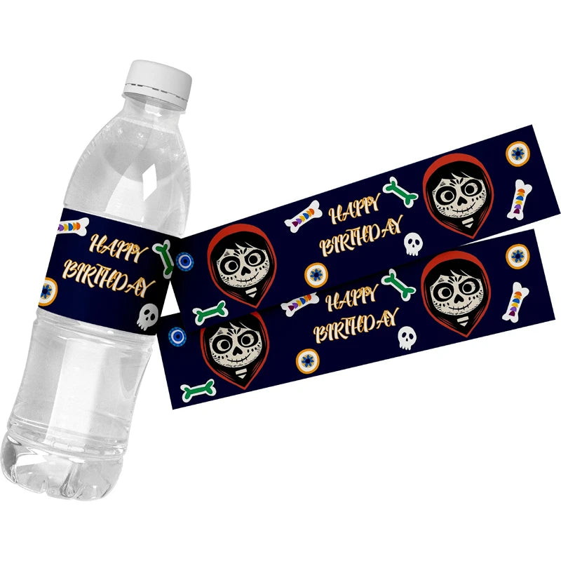 Coco Theme Paper Cup Bag Plate Tablecloth Straw Blowout Balloon Banner Cake Topper Card Show Party Decoration Supply Favor Gift