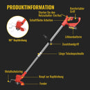 Conentool 21V Metal Blade Strimmer, Telescopic Cordless Strimmer, 2x2000mAh Battery Trimmer Electric Lawn Mower Grass Strimmer