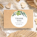 Customized wedding thank-you circular stickers, suitable for occasions such as weddings, birthdays, baptisms, and anniversaries.