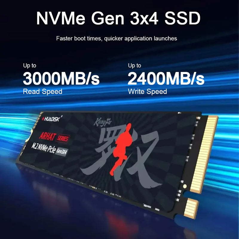 HUADISK M2 SSD NVMe 128GB 256GB 512GB Hard Drive Disk M.2 2280 to 2240 PCIe 3.0 Internal Solid State Disk For Laptop Desktop