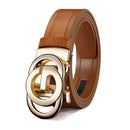 Men's Belt Metal G-Buckle PU Leather Belt High Quality Belts for Women Luxury Designer Brand Men's Black Belt