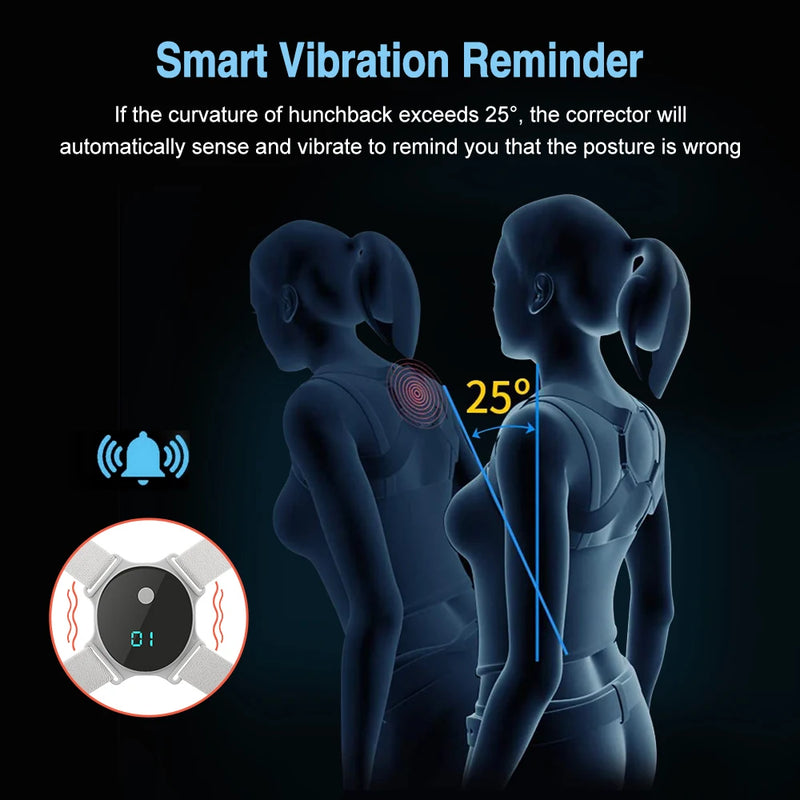 Smart Correction Belt Sensor Orthosis Invisible Reminder Adult & Child Sitting Posture Hunchback Back Smart Posture Corrector