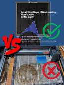 Heavy Duty Honeycomb Metal Table 300/400/500/600mm for Laser Engraver Cutting,Black Oxide Coated Fits for ORTUR xTool two trees