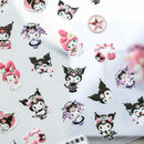 1PCS 5D Cartoon Kuromi Hello Kitty Nail Stickers Sanrio Animation Nail Art Decoration Sanrio Cute Melody Embossed Stickers