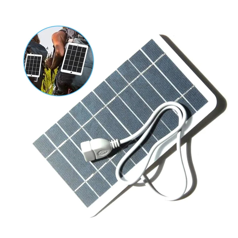 Portable Solar Panel 5V 5W Portable Solar Panel With USB Safe Charging Stabilizer Battery Charger For Outdoor Camping