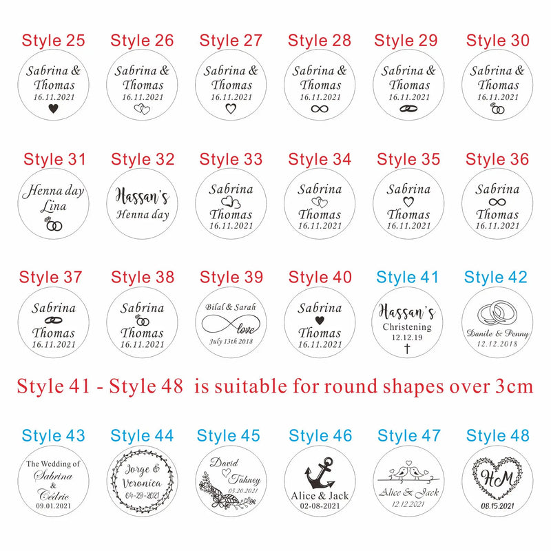 30/50/100pcs, 2-10cm custom logo sticker White label/wedding sticker design Kraft baking gift sticker of your own company name
