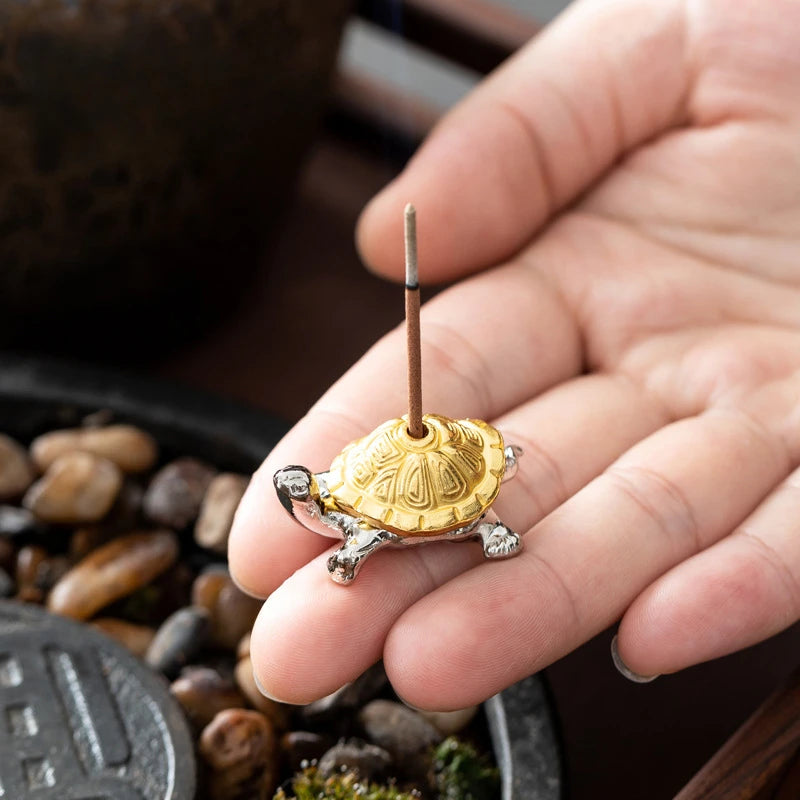 1 Pcs Turtle Shape Portable Incense Censer Stick Holder Burner Stand Sandalwood Holder Teahouse Home Office Decoration