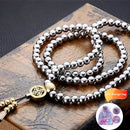 Tactical 10MM Steel Chain Buddha Beads Self Defense Hand Bracelet Necklace EDC Outdoor Tools Self Protection Survival