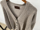 Crystal embellished Happy Face Cashmere sweater women long sleeve single breasted autumn winter cardigan women