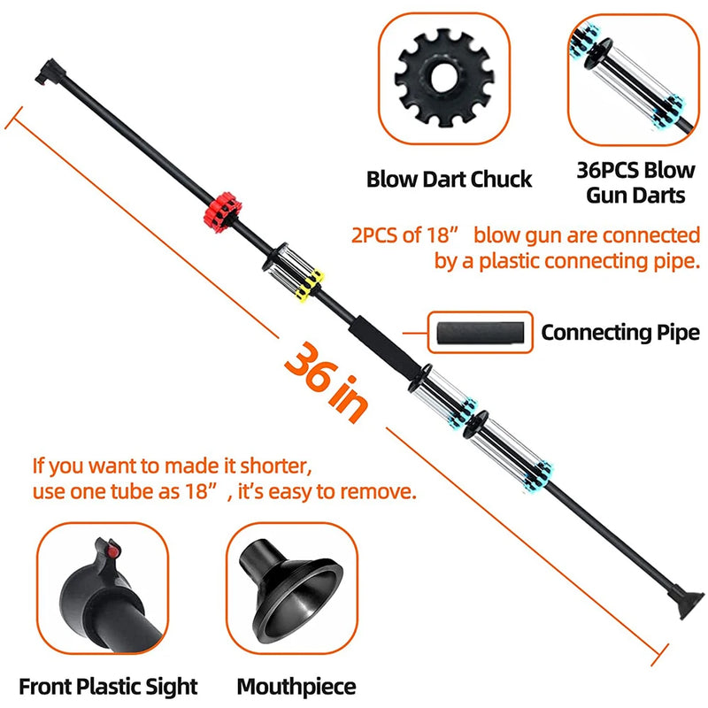 36" / 48 inches Upgrade .40 caliber  Professional training Blowgun and competition dedicated blowpipe with 4 kinds of darts*48