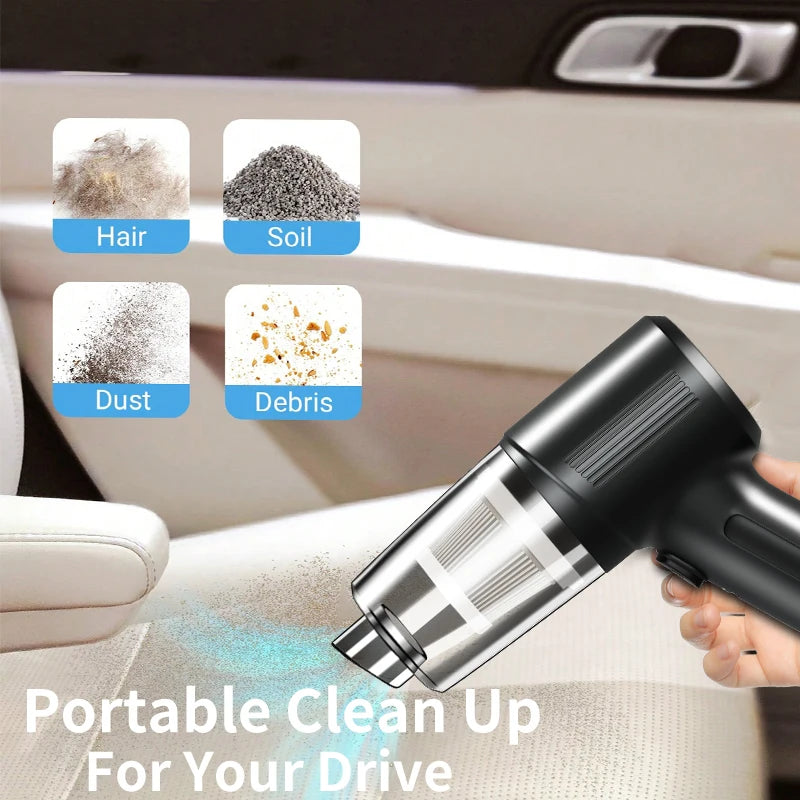 Wireless Car Vacuum Cleaner 4 In 1 Multifunctional Mini Portable High-power Suction and Blowing Integrated Cleaning Appliance