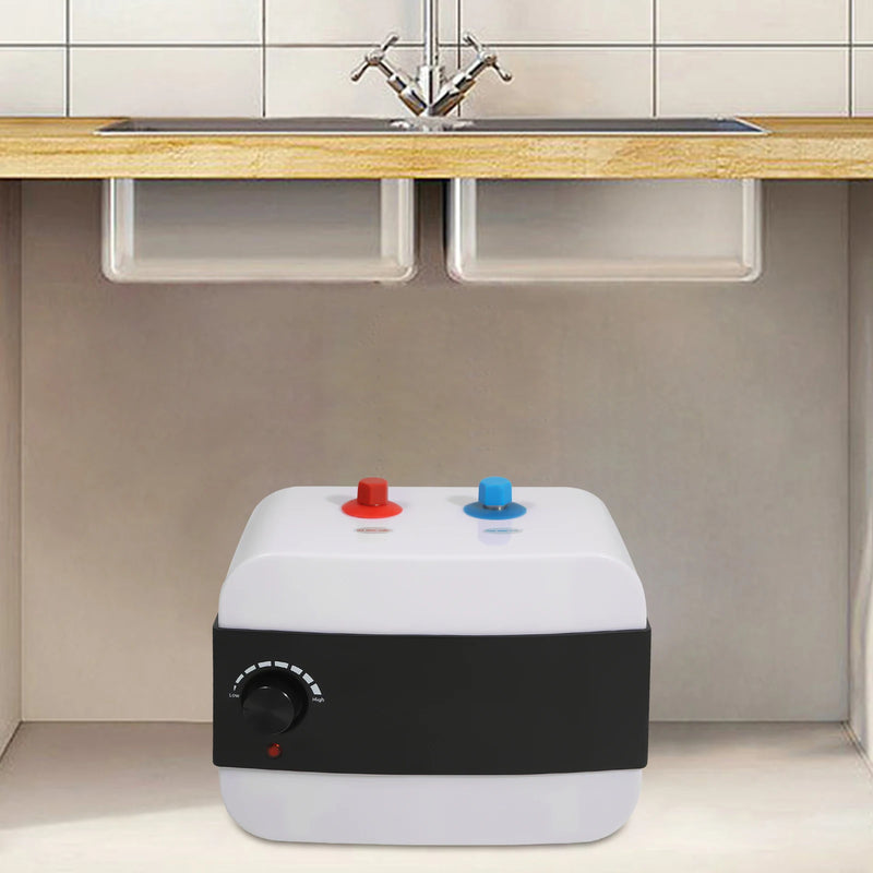 Electric Water Heater，1500W Quick Heating Continuous Storage，6L Water Storage Stainless Steel Water Heater Supply Hot Water