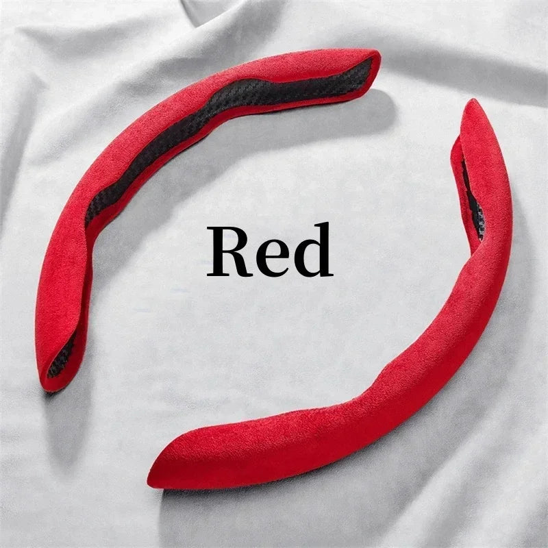 Suede Universal 38CM Car Steering Wheel Booster Cover Non-Slip Auto Interior Steer Protector Decoration Accessories