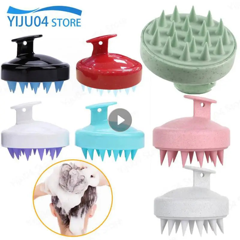 Wet And Dry Scalp Massage Brush Head Cleaning Hair Comb Adult Children Soft Household Bath Silicone Shampoo Brush Massage Comb