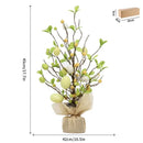LED Light Easter Decoration Easter Egg Tree with Lamp Home Desktop Window Ornament  Kit Toy Table Living Room Party Decor 2024