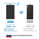 DOKIO 18V 200W Flexible Solar Panels 2PCS 100W Waterproof Monocrystalline Solar Panel Camping RV Home Charge 12V DFSP-100M