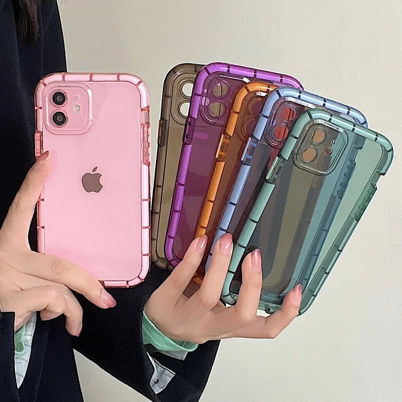 Luminous Clear Shockproof Bumber Phone Case For iPhone 11 14 Pro Max 12 11 13 Pro Max X XR XS Max Transparent Acrylic Back Cover