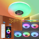 Moderne Musikleuchte RGB Dimmen Smart LED Lampe 30W Φ28cm mit Fernbedienung und APP-Steuerung für Schlafzimmer Wohnzimmer
