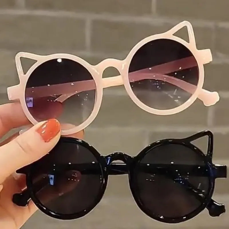 New Children's Fashion Sunglasses Girl Cute Little Cat Shaped Sun Glasses Cute Boy Outdoor Sunshade Eyewear UV400 Oculos De Sol