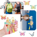 12 sets of butterfly party gift keychains with butterfly flower gauze cloth bags card butterfly themed birthday party decoration