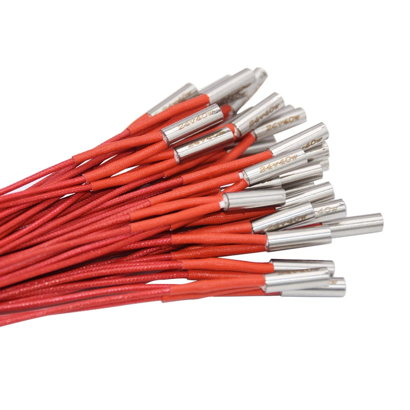 3D Printers Cartridge Heater 12V/24V 40W 6x20mm 1m For Ender 3 CR10 Reprap Extruder Parts 12V 24V 40W Heat Parts