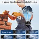 Outdoor Portable Waist Fan 20000mAh Rechargeable Portable Hanging Neck Fan Outdoor Travel Sports Waist Clip Fan with Power Bank