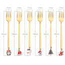 6pcs 2023 Merry Christmas Spoons Coffee Spoon Tableware Ornaments Xmas Party Decorations Kitchen Supplies New Year 2024 Gifts